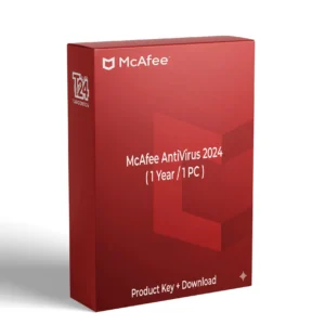 McAfee AntiVirus 2024 Key 1 Year 1 PC
